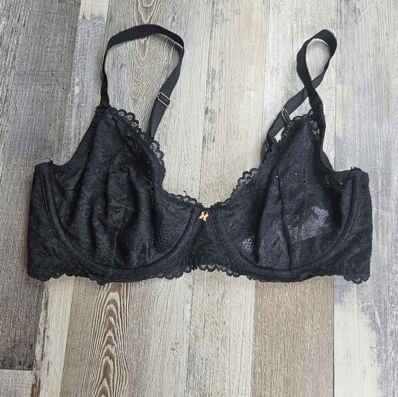 Savage X Fenty Black Lace Bra 36DD - Picture 1 of 7